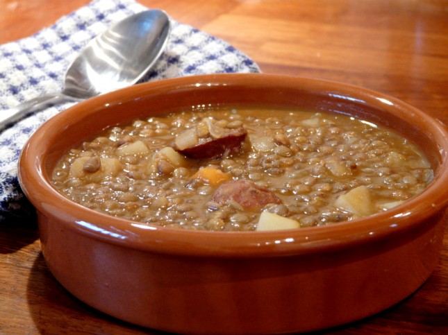 Receta de lentejas con chorizo